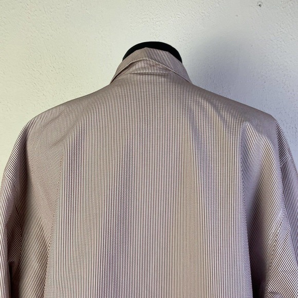 Bobby Jones Windbreaker Jacket Mens XXL Red White Seersucker Stripe Zip - Picture 8 of 11